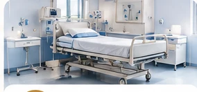 A clean healthcare room