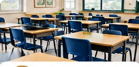 A clean classroom